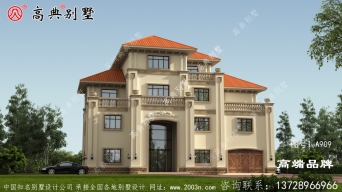农村三层半普通楼房外观设计图