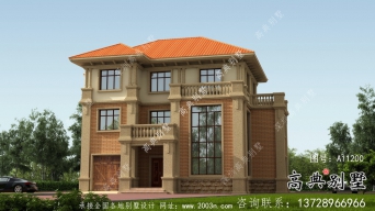 优雅外观造型的欧式风格乡村小别墅