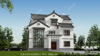 新中式房屋设计图首层162平方米