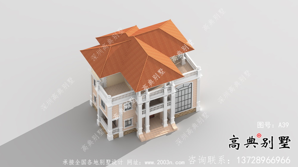 农村三层欧式别墅自建房设计图纸及施工图