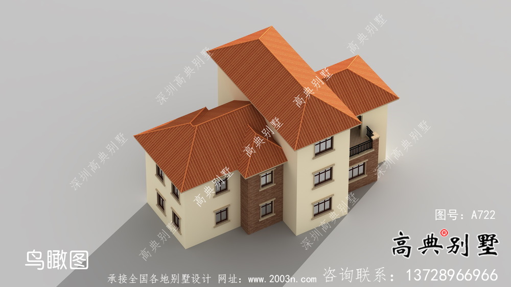三层简欧装修风格农村小别墅带车库设计图纸