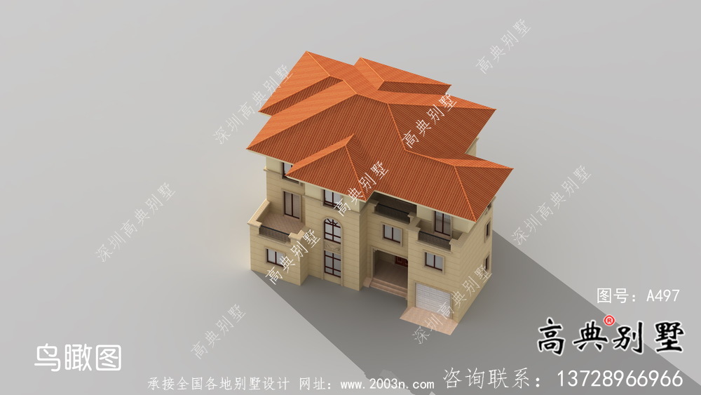 三层欧式风格豪华别墅设计图纸