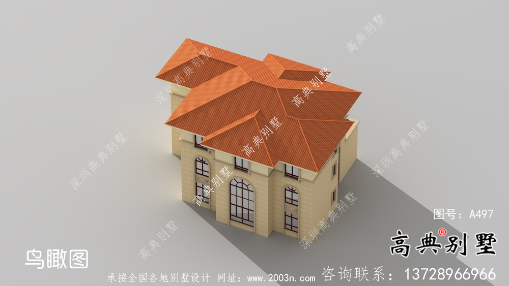 三层欧式风格豪华别墅设计图纸