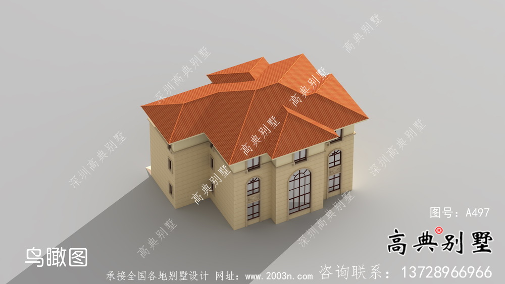 三层欧式风格豪华别墅设计图纸