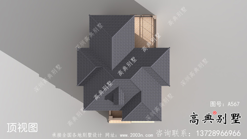 三层实用型欧式风格农村小别墅全套施工图及效果图