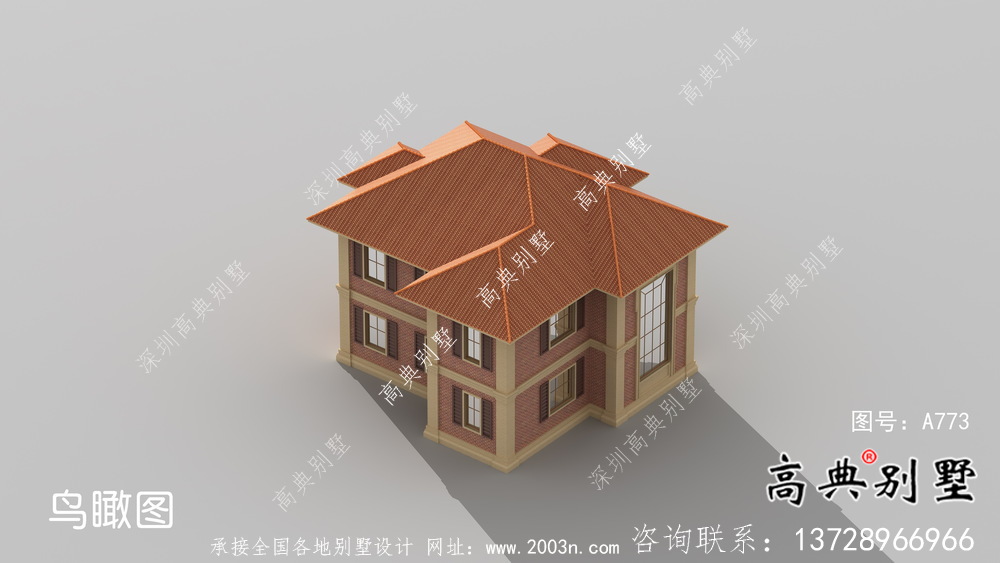 复式大气欧式二层别墅效果图大全