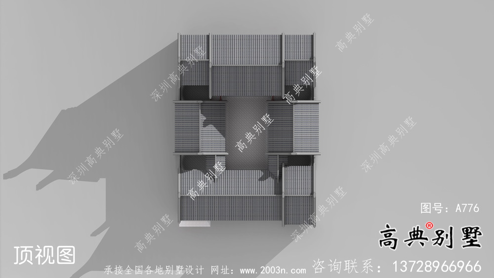 新中式稳重二层别墅整套设计图及施工图纸