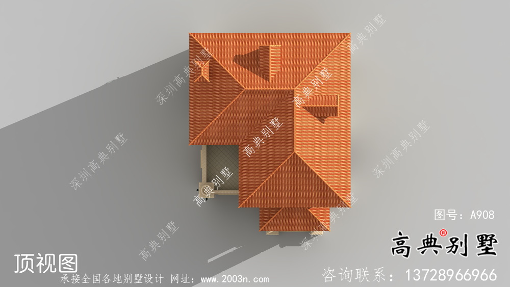 三层欧式风格带露台中小型住宅设计图