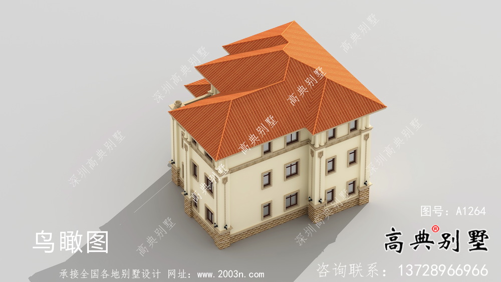 三层意大利式乡村独栋别墅整套图