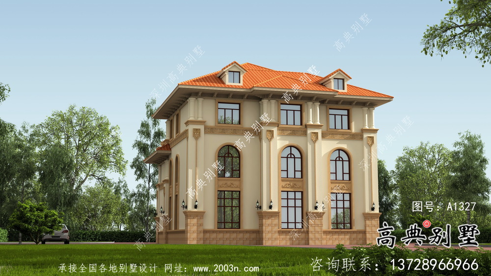 三层大气复式欧式风格别墅建筑设计
