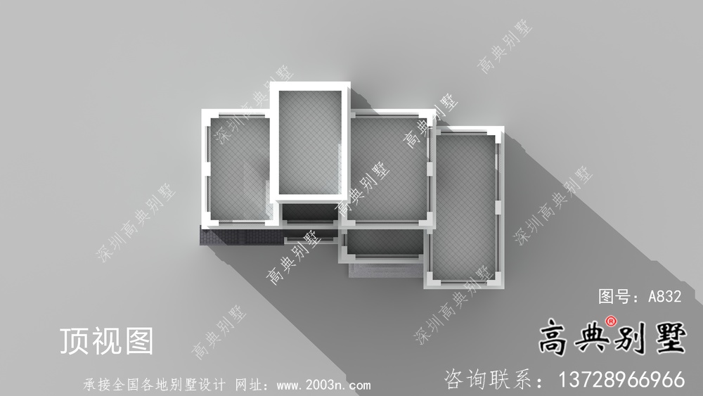 四层现代别墅效果图简单风格全套