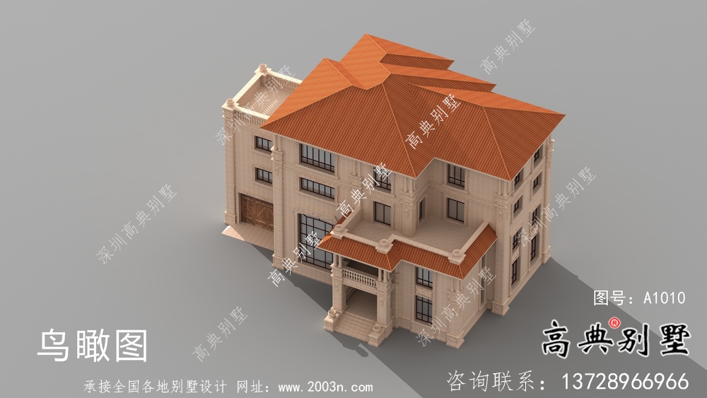 意大利风格豪华四层欧式别墅设计图纸