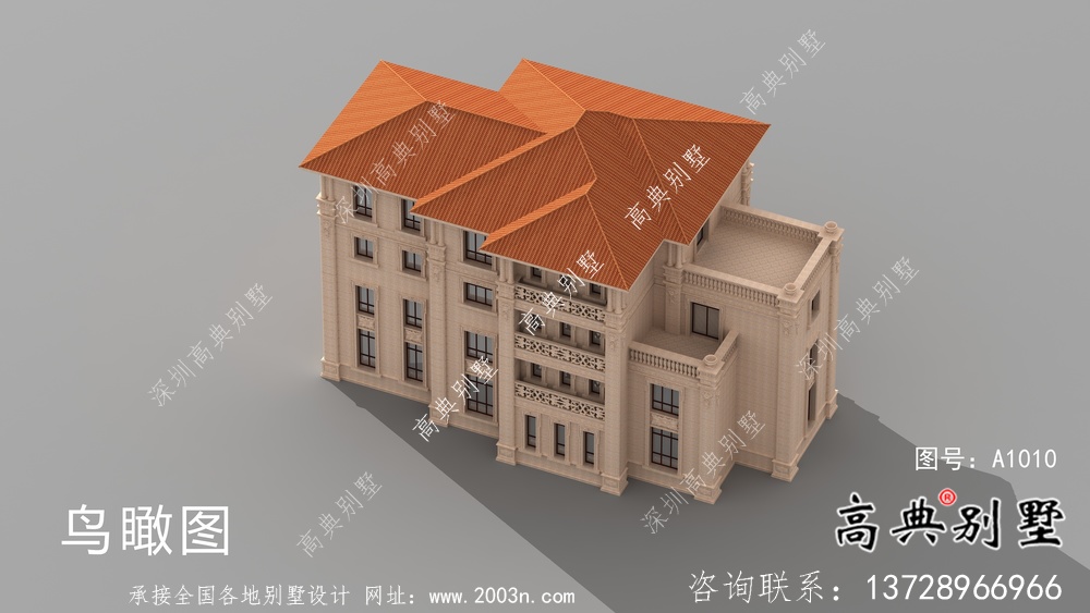 意大利风格豪华四层欧式别墅设计图纸
