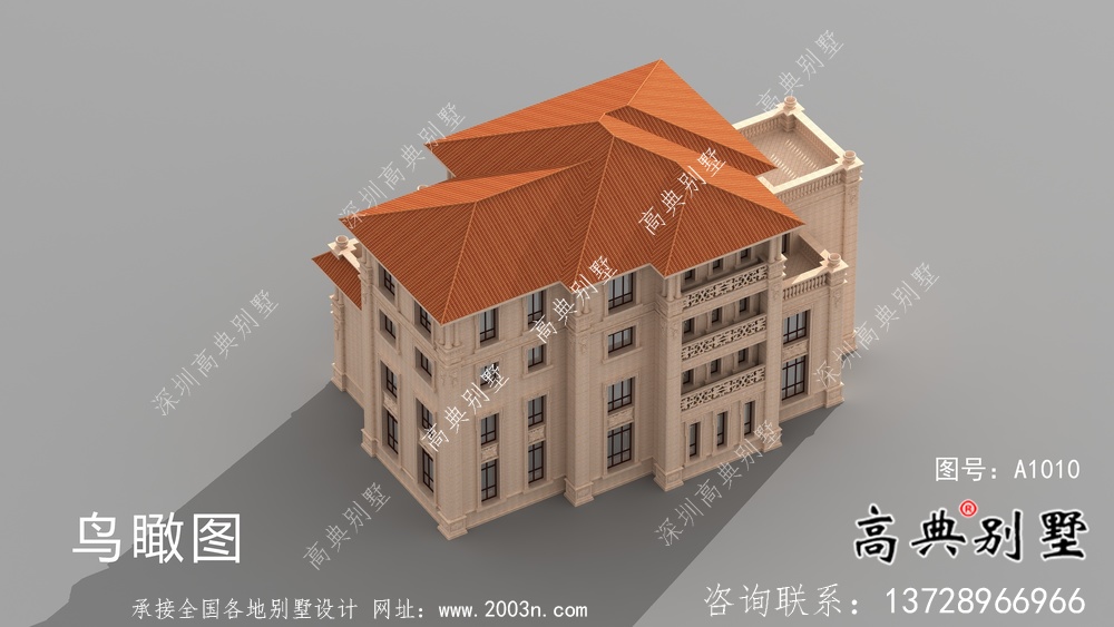 意大利风格豪华四层欧式别墅设计图纸