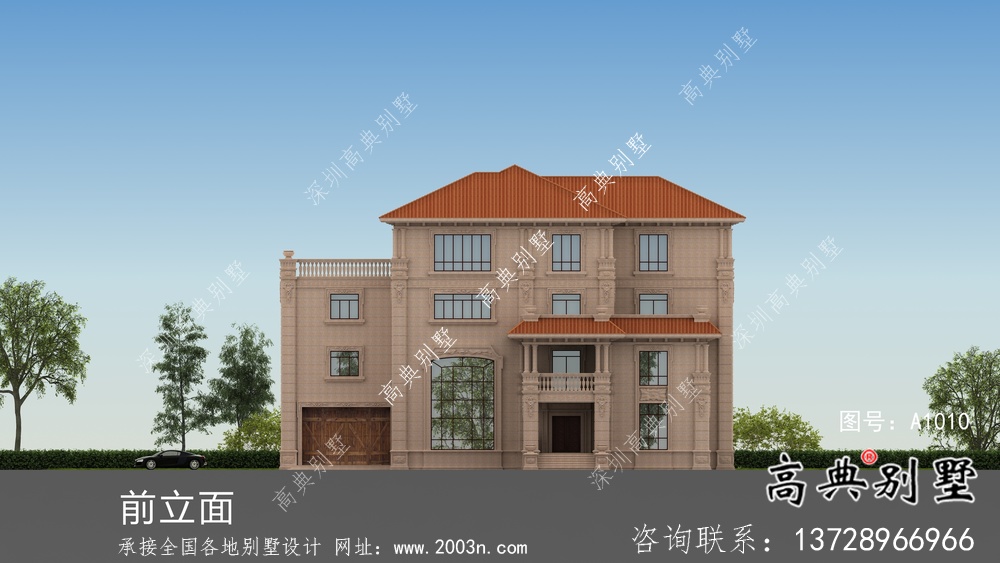 意大利风格豪华四层欧式别墅设计图纸