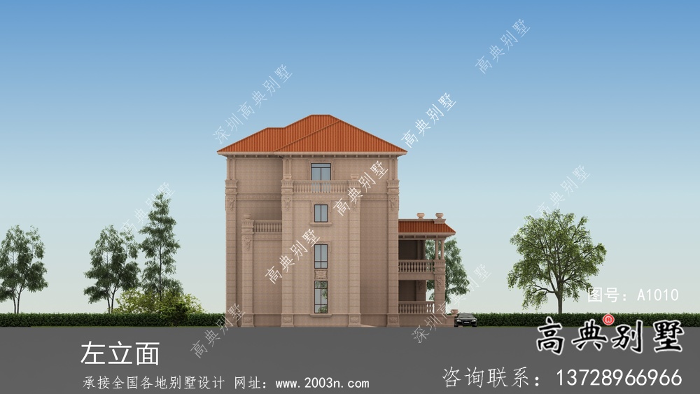 意大利风格豪华四层欧式别墅设计图纸