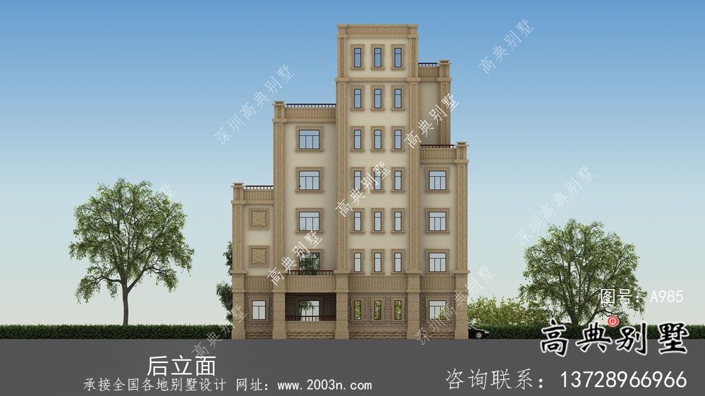 简欧风格美观大方六层新农村建设别墅设计图