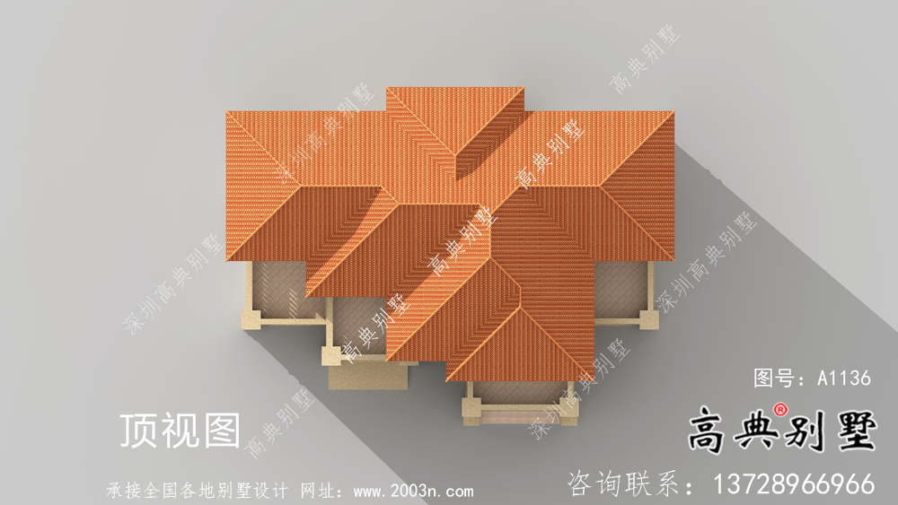 三层欧式风格别墅设计方案图带（效果图）	