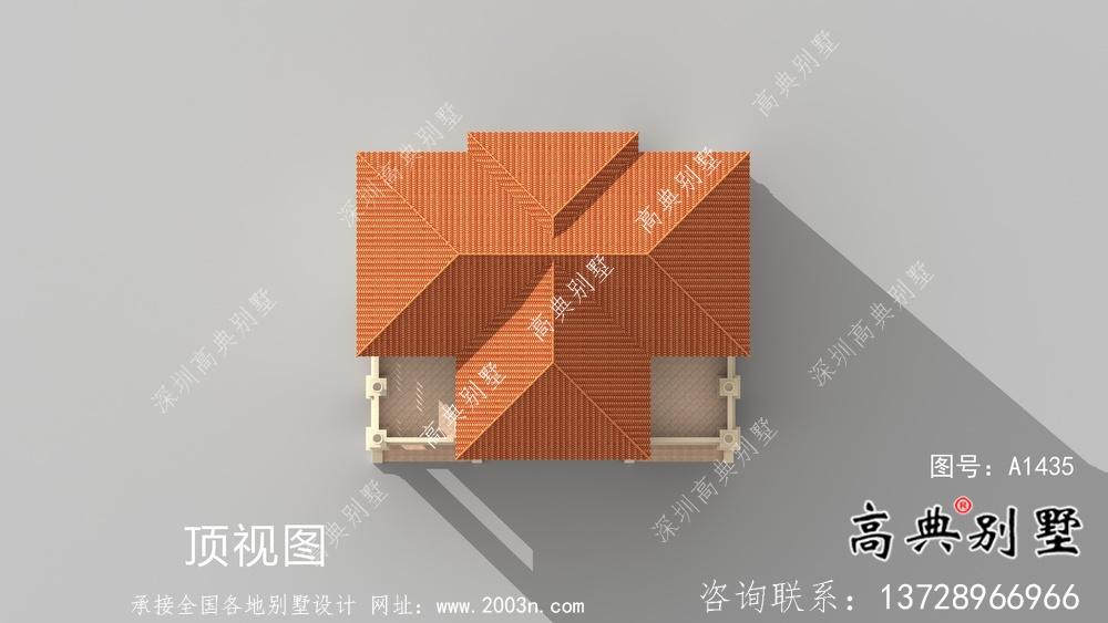 自建三层欧式双拼别墅外观效果图