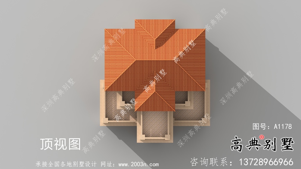 三层欧式意大利风格小康型农村别墅设计图