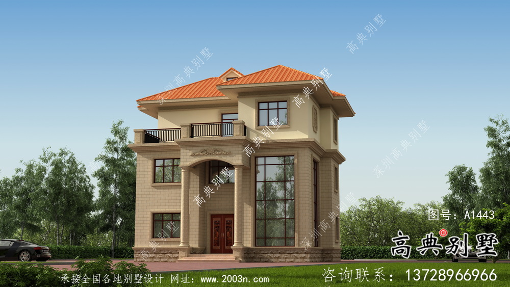 复式农村自建三层欧式风格别墅设计图纸