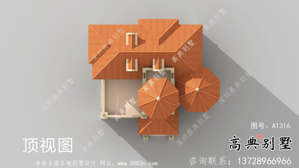 精致三层欧式风格农村别墅图纸