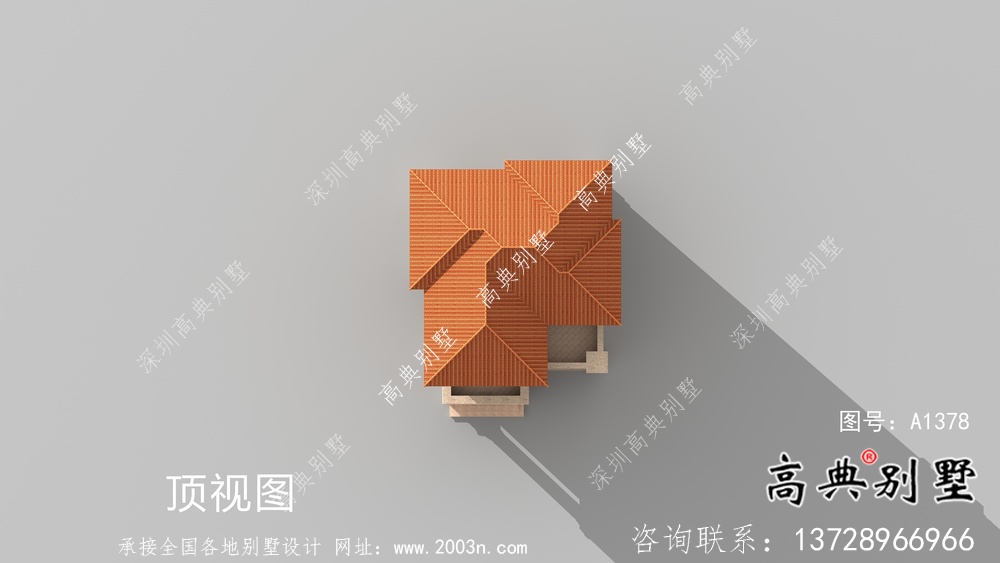欧式风格复式三层别墅农村自建房设计图