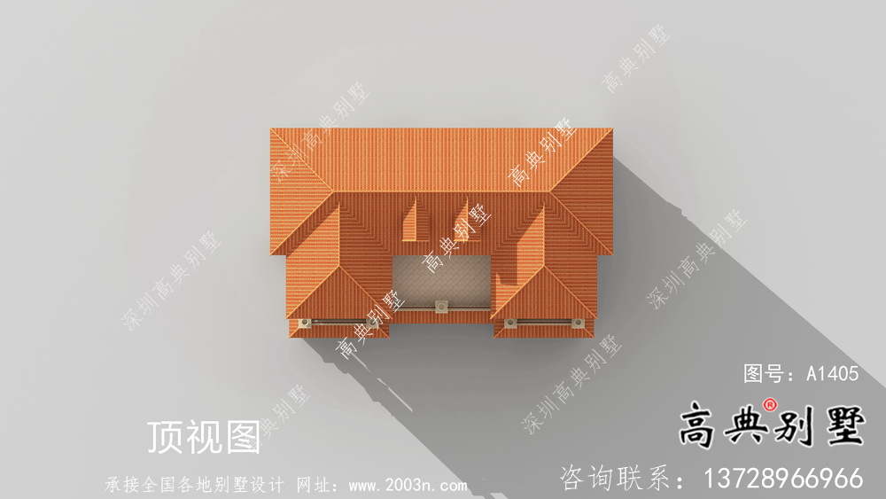三层复式欧式风格双拼别墅设计图纸