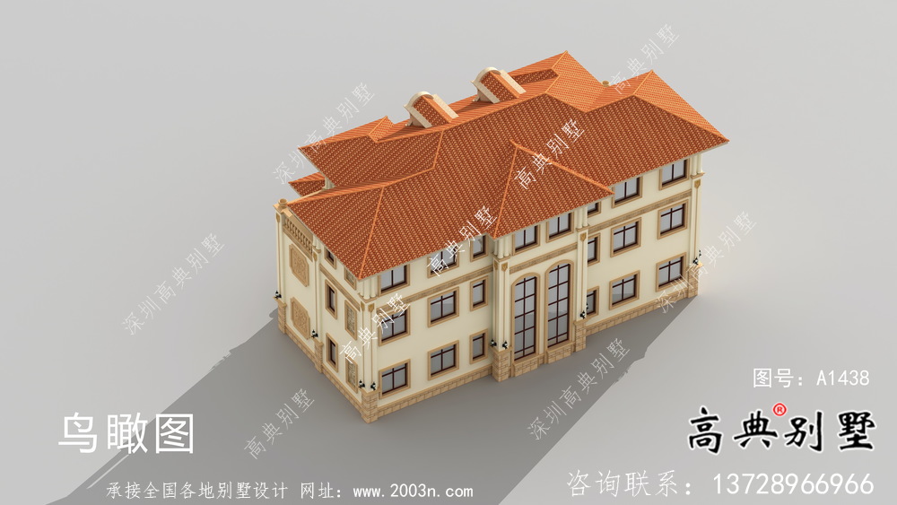 农村欧式风格，意大利风格双拼别墅设计图