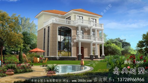 精美三层复式欧式风格独栋别墅建筑图