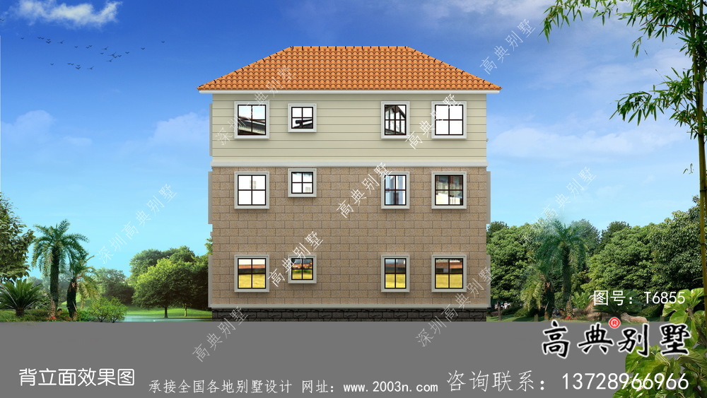 精美三层复式欧式风格独栋别墅建筑图