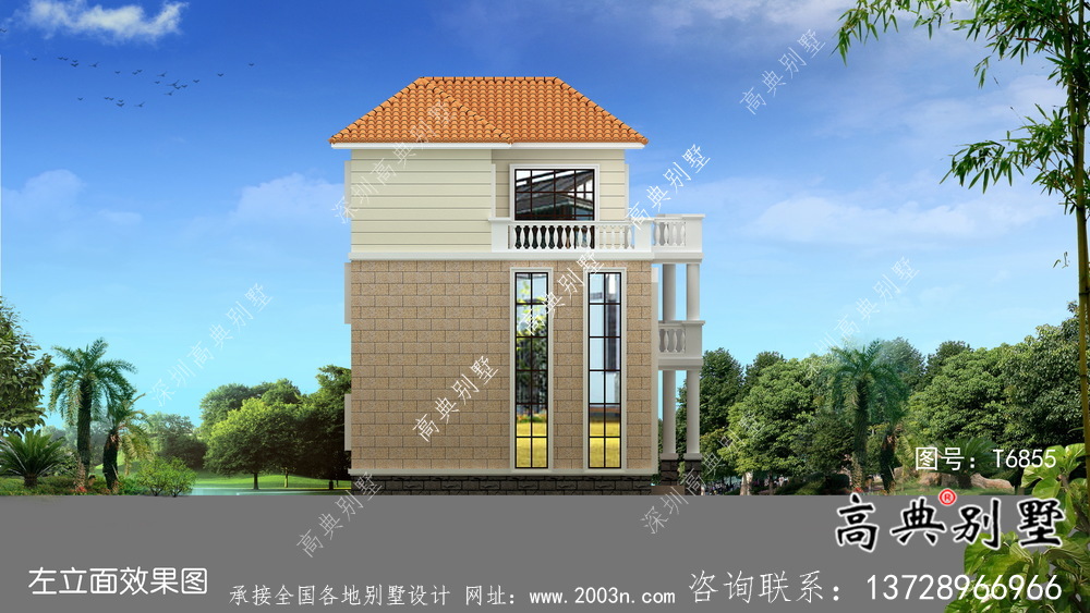 精美三层复式欧式风格独栋别墅建筑图
