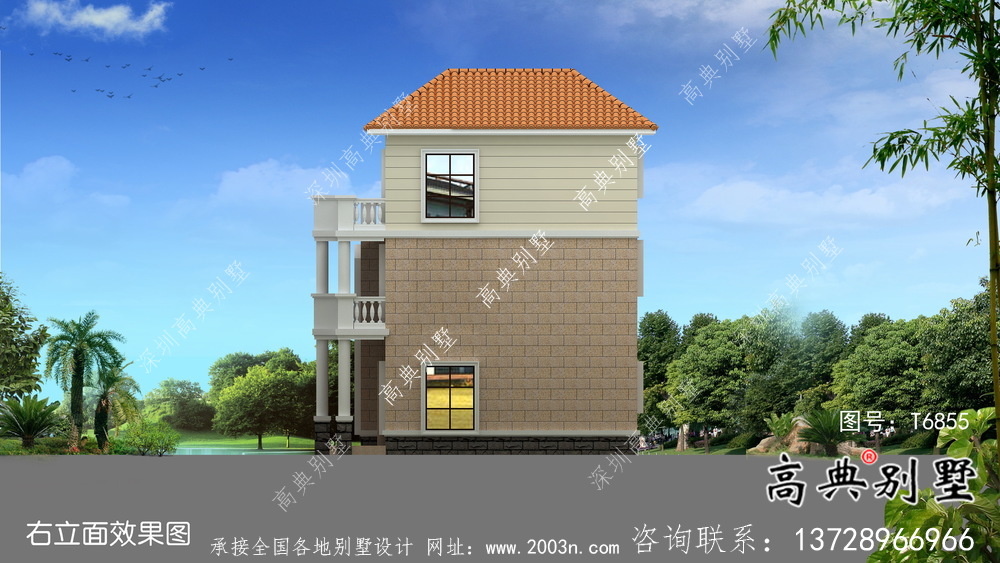 精美三层复式欧式风格独栋别墅建筑图