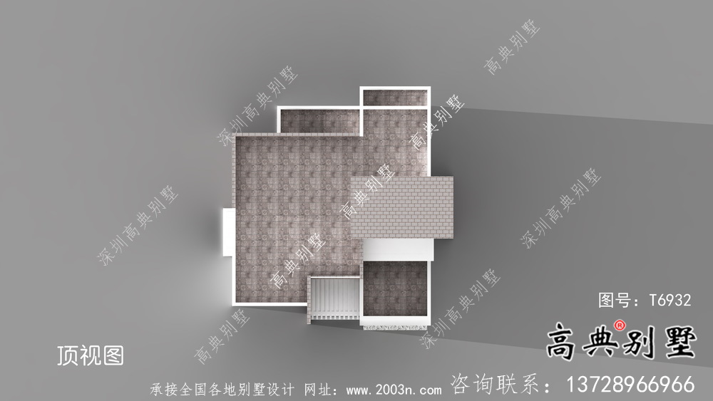 实用美观二层新型现代风格农村别墅带车库