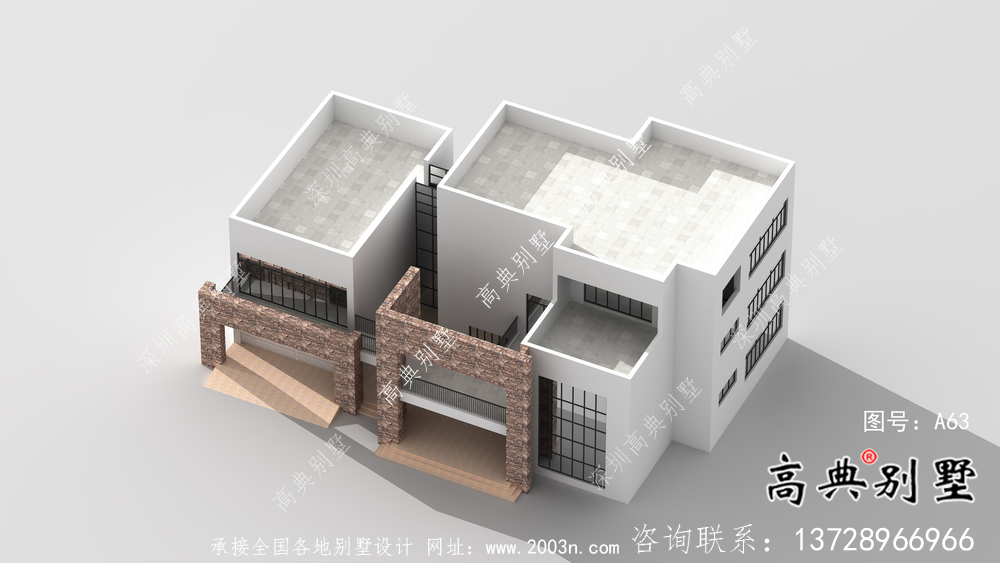 最新农村现代风三层别墅设计图纸