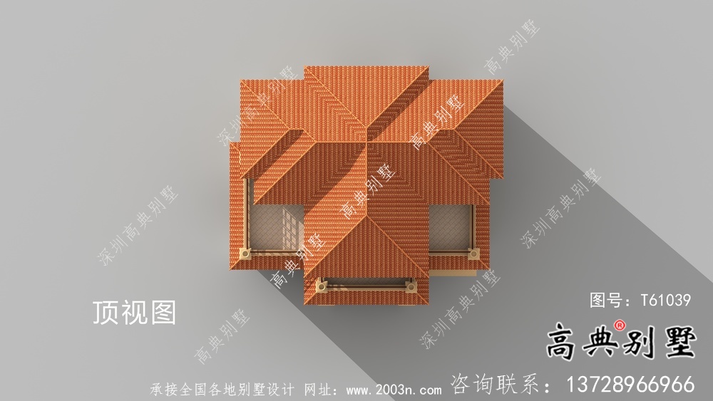 意大利风格简约三层带车库小洋楼设计图