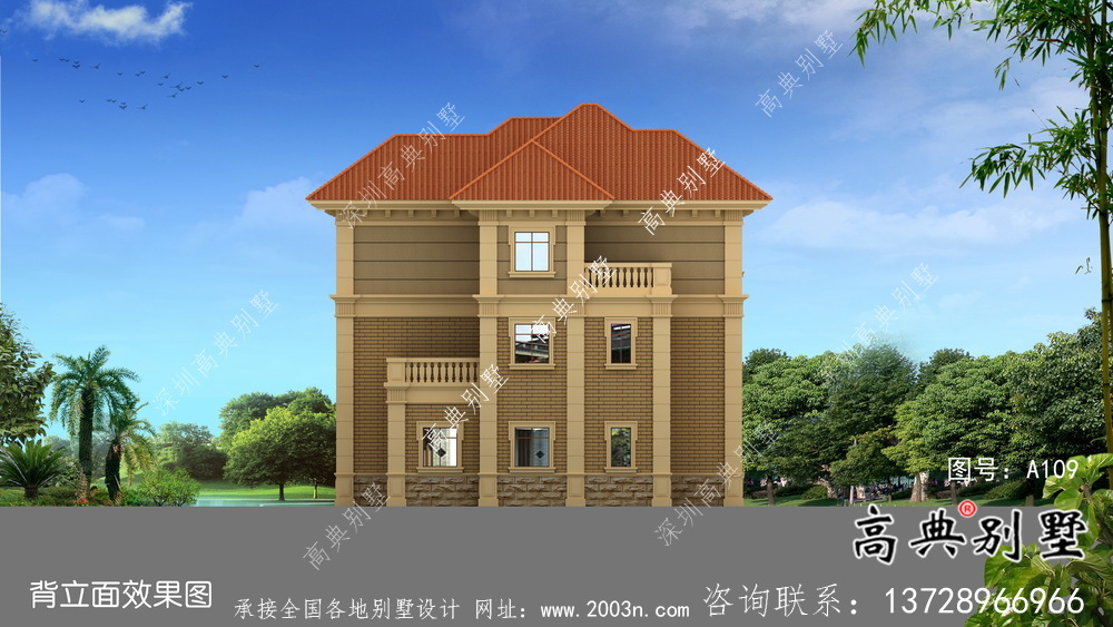 新农村三层欧式别墅设计图建设