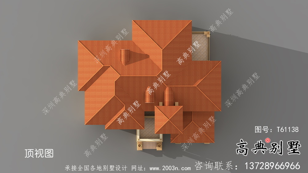 实用意大利风格三层带车库农村别墅设计图