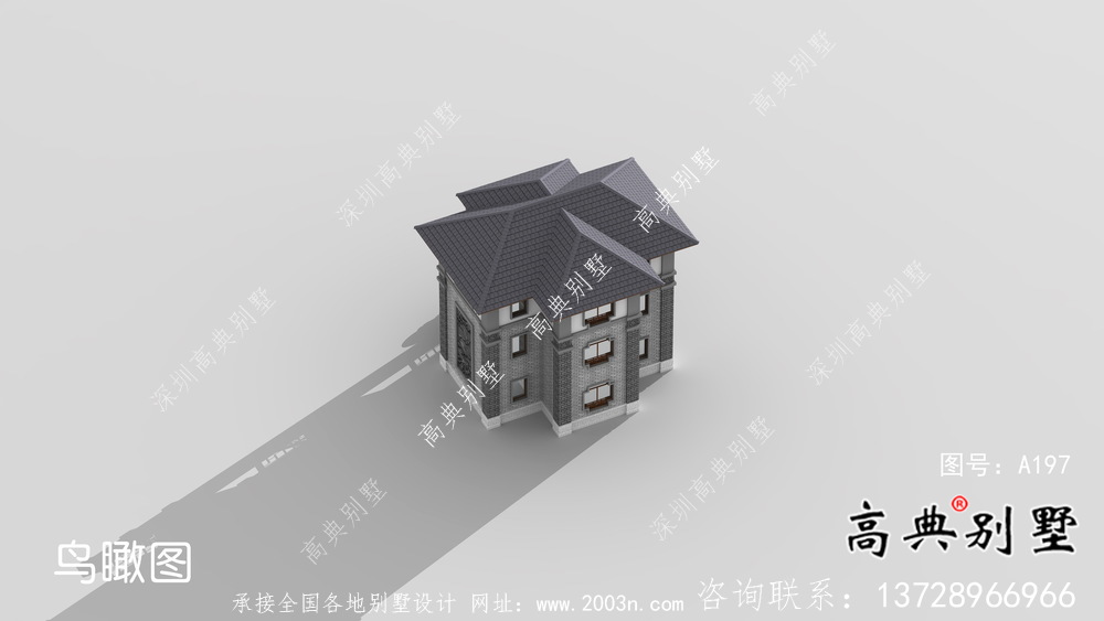 精致二层新中式别墅建筑结构图