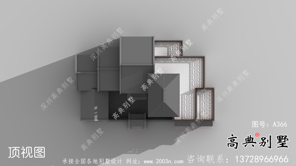 农村三层中式别墅图纸及效果图