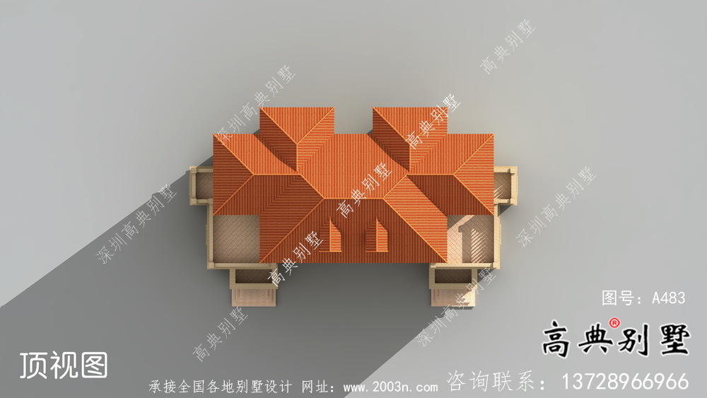 新农村欧式三别墅设计图纸及效果图