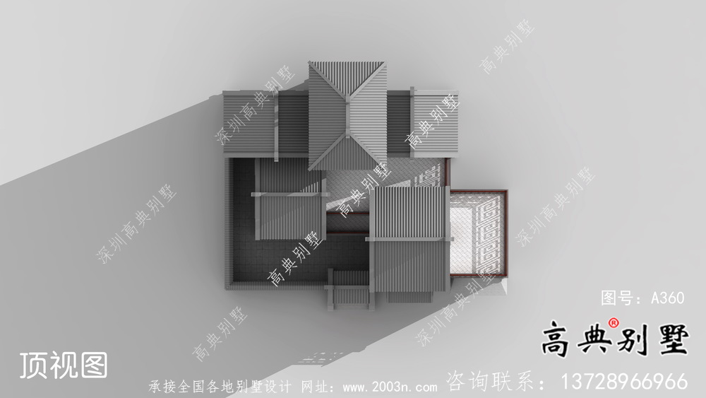 大气中式院子别墅设计效果图（建筑+结构）