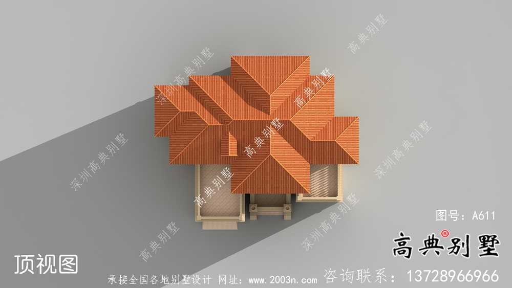 欧式农村高端三层别墅设计图纸