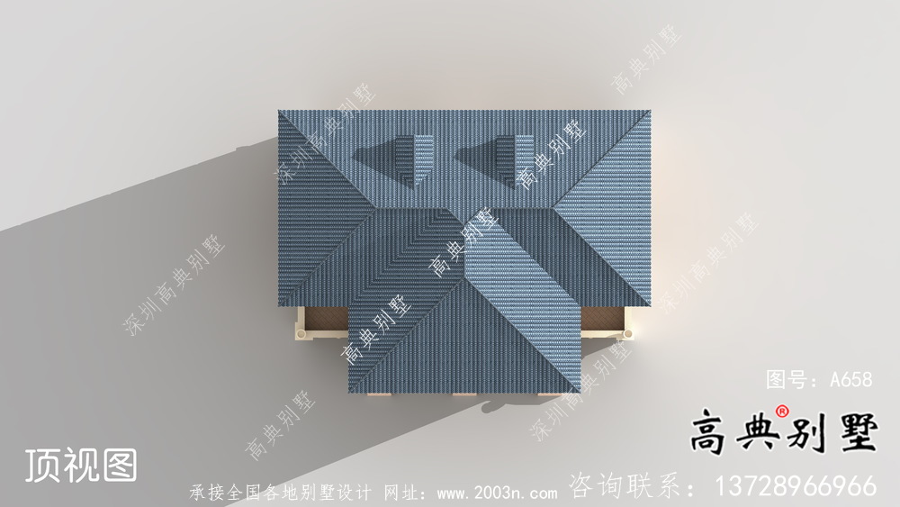 法式风格双拼三层欧式别墅设计图纸