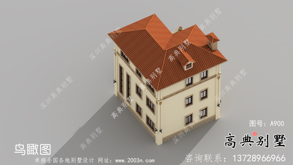 独栋欧式，意大利风格三层别墅设计图