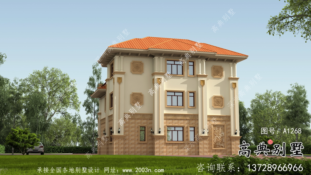 农村三层欧式别墅自建设计图纸