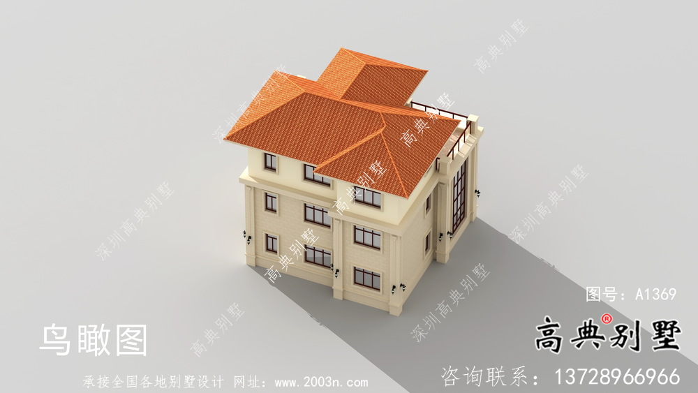 欧式简约三层复式别墅设计图纸及效果图大全