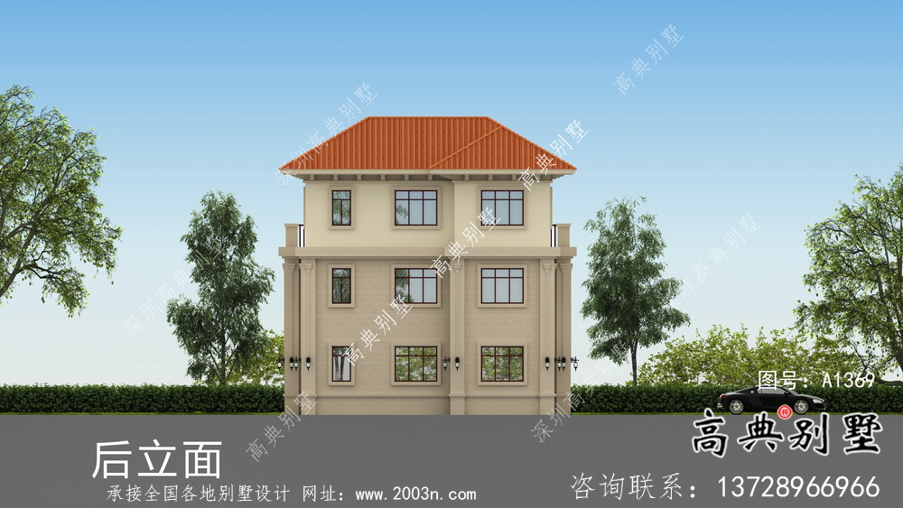 欧式简约三层复式别墅设计图纸及效果图大全