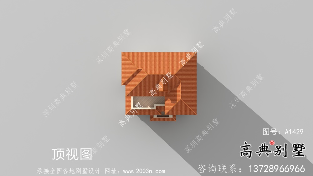 欧式三层复式乡村别墅设计图纸及外观效果图