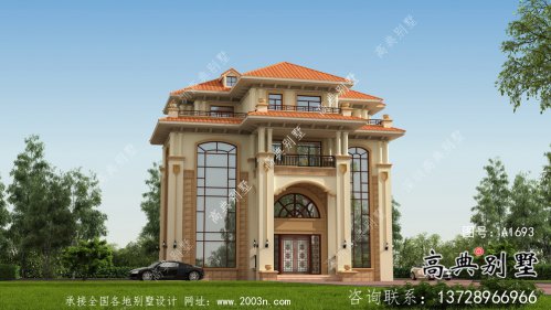 高贵大气四层欧式别墅设计图纸